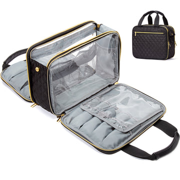 Large Capacity Travel Toiletry Hanging Bag (Black)